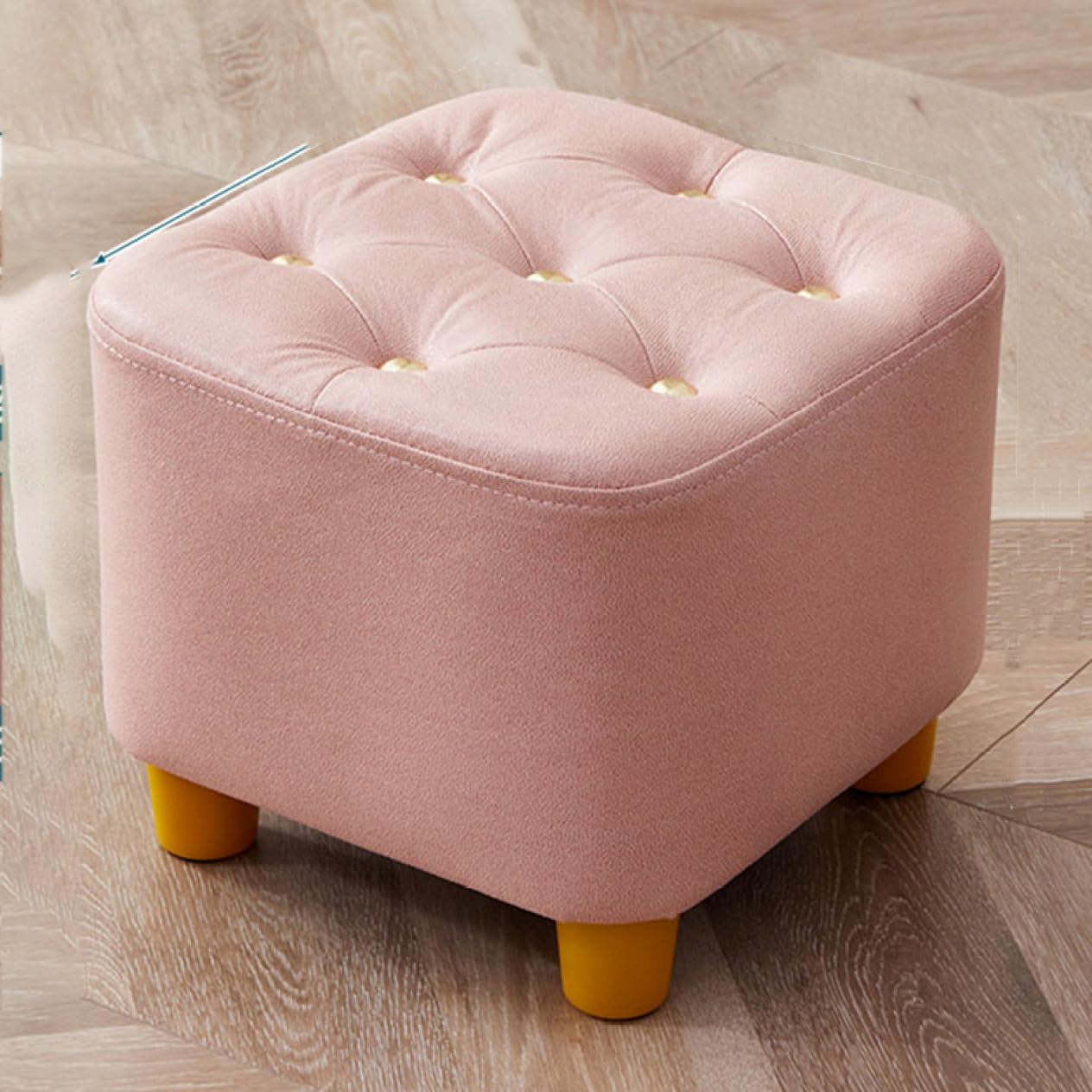 背付きスツール ナチュラル／ピンク